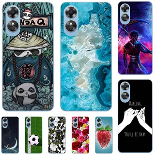 เคสโทรศัพท์มือถือ TPU นิ่ม ลายการ์ตูนดอกไม้น่ารัก แฟชั่น สําหรับ OPPO A17 CPH2477 OPPO A17K CPH2471