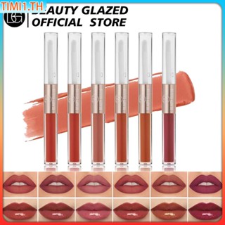 Beauty Glazed Double Lip Glaze ลิปสติก Non-Stick Cup Lip Gloss 20สี | Timi1