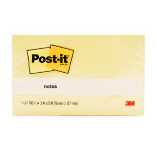 Post-it กระดาษโน้ต รุ่น 655 สีเหลือง ขนาด 3x5 นิ้ว 100 แผ่น