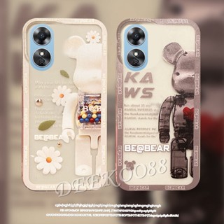 ใหม่ เคสโทรศัพท์มือถือ TPU นิ่ม แบบใส กันกระแทก ลายการ์ตูนหมีน่ารัก สําหรับ OPPO A38 4G OPPOA38 2023