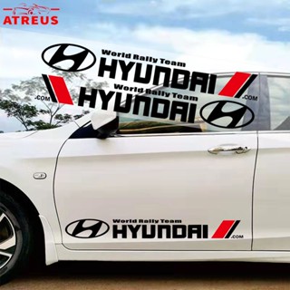 Hyundai สติกเกอร์กันรอยขีดข่วน ติดด้านข้างประตูรถยนต์ ป้องกันรอยขีดข่วน สำหรับติดประตูรถยนต์ สําหรับ Hyundai Ioniq 5 Creta Kona H1 Staria