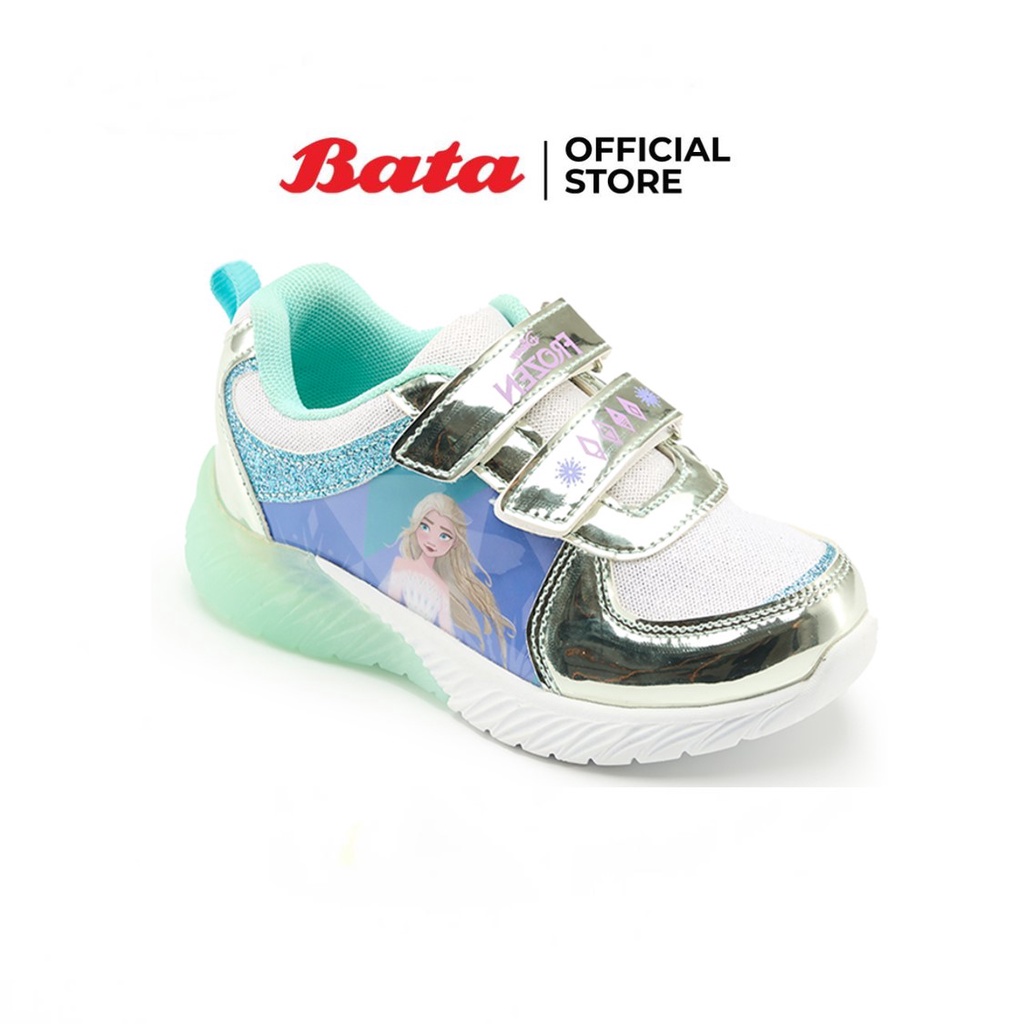 Bata บาจา DISNEY รองเท้าผ้าใบ สายปรับขนาดได้ ลายเจ้าหญิงโฟเซ่น น่ารักสดใส รหัส 3417081