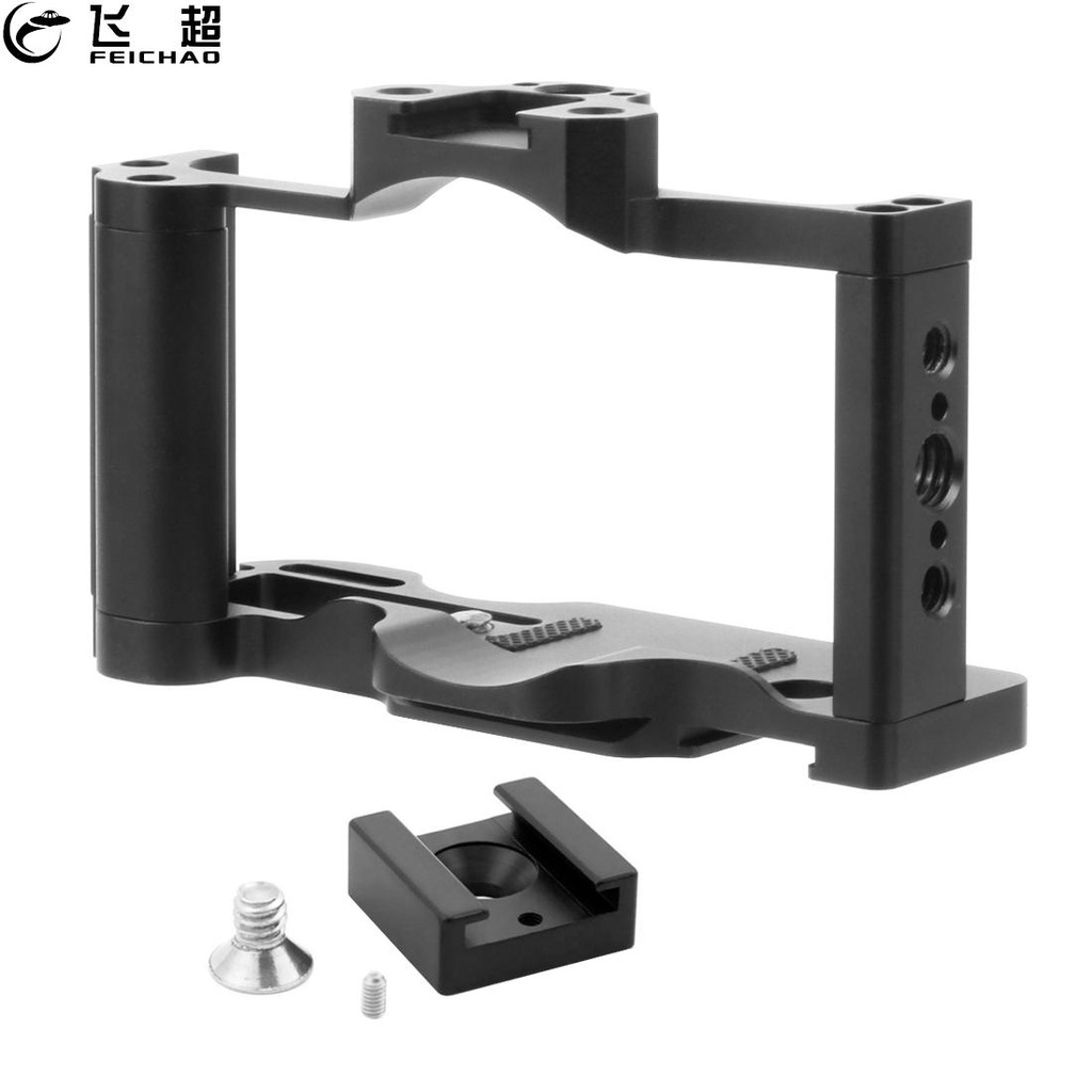 FEICHAO สําหรับ Sony ZV1 กล้องจับ Rig Extension Bracket กรณี 1/4 3/8 Arri เย็นรองเท้าสําหรับไมโครโฟน