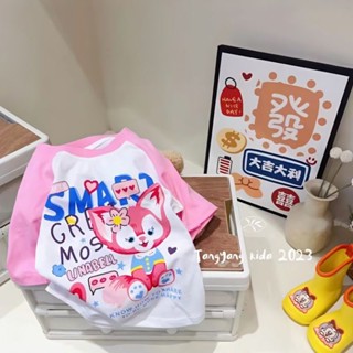 【Girls Tshirt】เสื้อยืดแขนสั้น ผ้าฝ้าย พิมพ์ลาย Budak Perempuan Baju สไตล์เกาหลี สําหรับเด็กผู้หญิง (1-13 ปี)