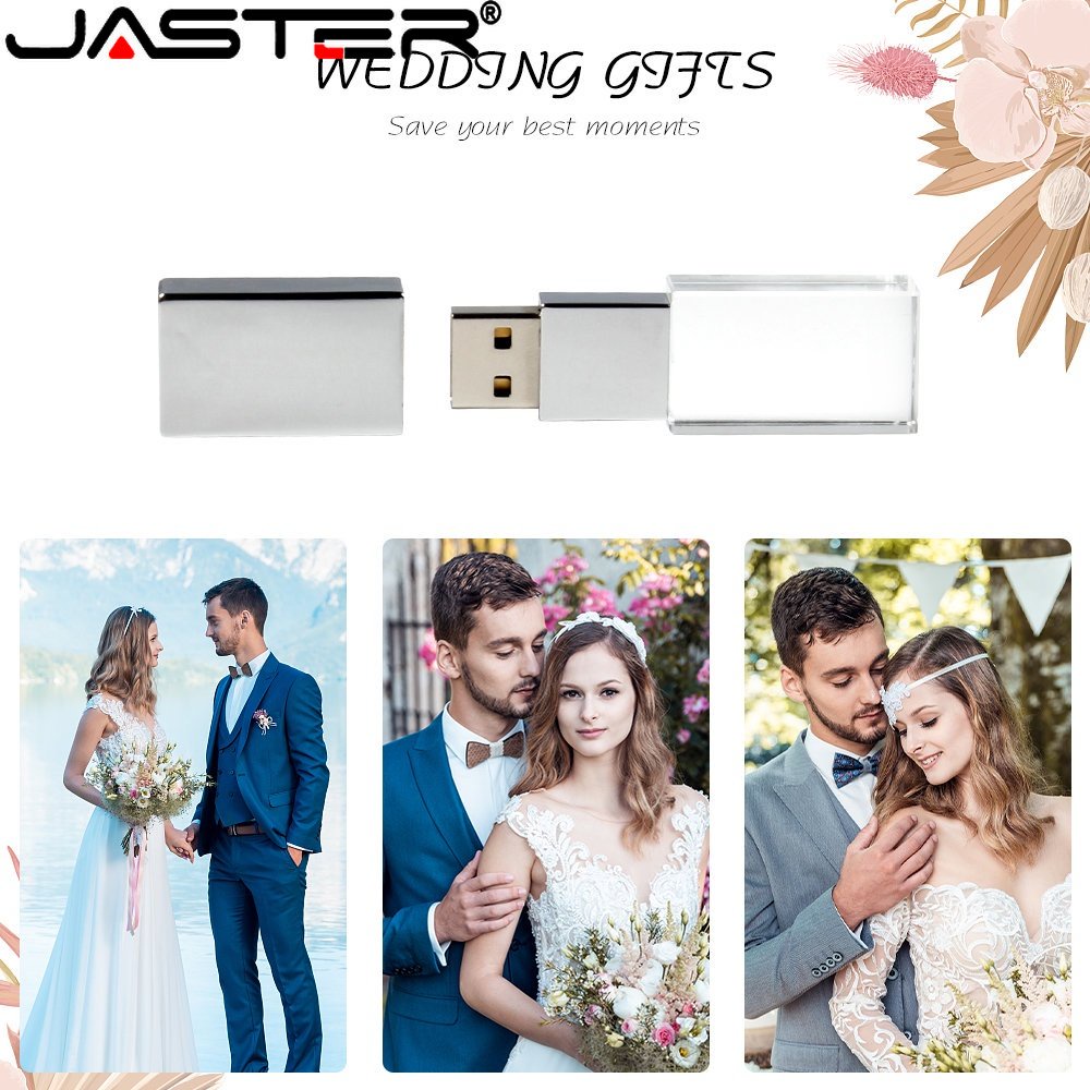 Jaster (โลโก้ที่กําหนดเองฟรี 1 ชิ้น) แฟลชไดรฟ์ USB 2.0 64GB คริสตัล + ไดรฟ์ปากกา สีดํา 32GB แฟลชไดรฟ์สตูดิโอถ่ายภาพ 16GB 3D เลเซอร์เพนไดรฟ์ 8GB หน่วยความจําการพิมพ์สี 4GB