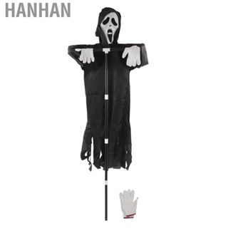 Hanhan Scream Scarecrow Polyester PVC W/Detachable Pole Garden Ghostface Decoration US
