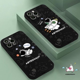 เคสโทรศัพท์มือถือแบบนิ่ม ขอบตรง ลายการ์ตูนนักบินอวกาศ NASA สําหรับ Infinix Hot 11 8 12 11s 9 20 20s 10s 10t 12i 10Lite Smart 4 5 6 Plus Hot 11 1210 9 Play 12pro Note 12 G96 11 8 12 2023