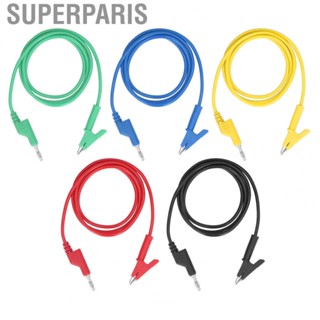 Superparis Crocodile  Test Leads Banana Plug Wire Cable Flexible for Electrical Testing J.70035‑1 4mm Electrical Testing Leads