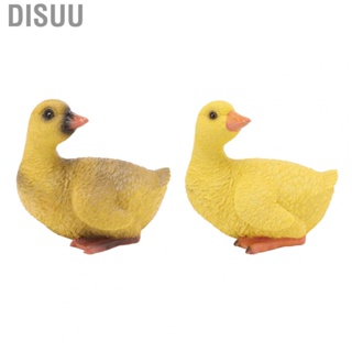 Disuu Duck Ornament  Vivid Expression Resin Duck Statue  for Yard