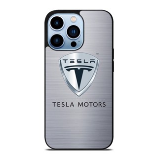 เคสโทรศัพท์มือถือ กันตก ลายโลโก้ Tesla Motors สําหรับ IPhone 14 Plus 13 Pro Max 12 Mini X