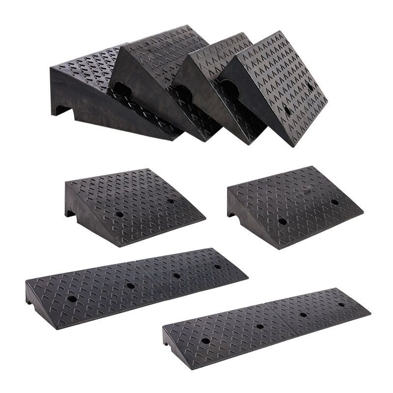 ยางและพลาสติกความเร็ว Bump Curb Step Mat Ramp Mat รถปีนเขา Road Slope Road Ramp Board ประตู Sill
