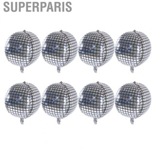 Superparis Silver Leaf Balloons Shiny Surfaces 4D Silver Foil Balloon for Anniversaries