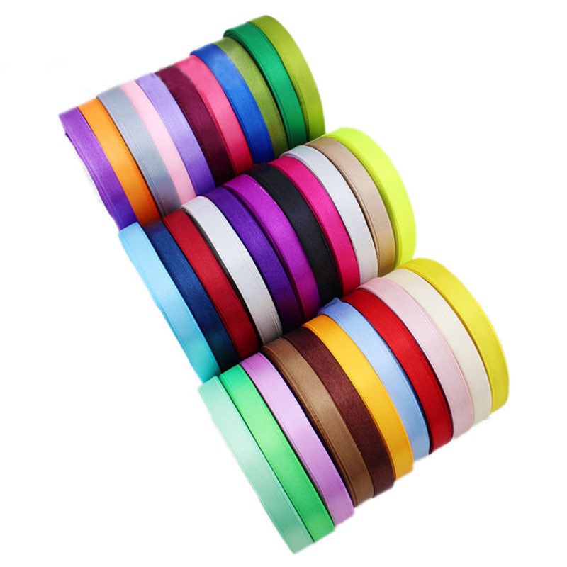 10 มม. (25 หลา/ม้วน) Onele Face ซาตินริบบิ้น Webbing Decaration ของขวัญคริสต์มาสริบบิ้น