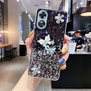 ใหม่ เคสโทรศัพท์ซิลิโคน TPU แบบนิ่ม ลายผีเสื้อ สําหรับ OPPO A98 A78 A17 A17K A77 Reno 8 T 8Z 8Pro 4G 5G 2023