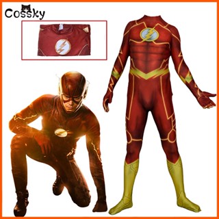 ชุดจั๊มสูทคอสเพลย์ Barry Allen Zentaisuit สีแดง สําหรับผู้ชาย ผู้ใหญ่