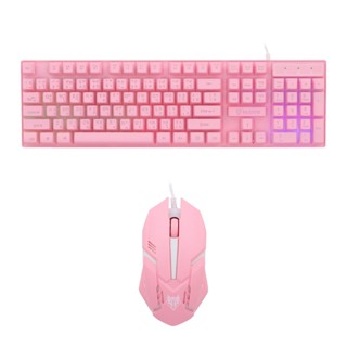 NUBWO SAVITAR NKM-623 combo set Keyboard+mouse Pink รับประกัน 1 ปี