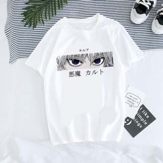 เสื้อยืด พิมพ์ลายกราฟฟิค Hunter X Hunter Killua Zoldyck แฟชั่นฤดูร้อน สไตล์ฮิปฮอป สําหรับผู้ชาย และผู้หญิง