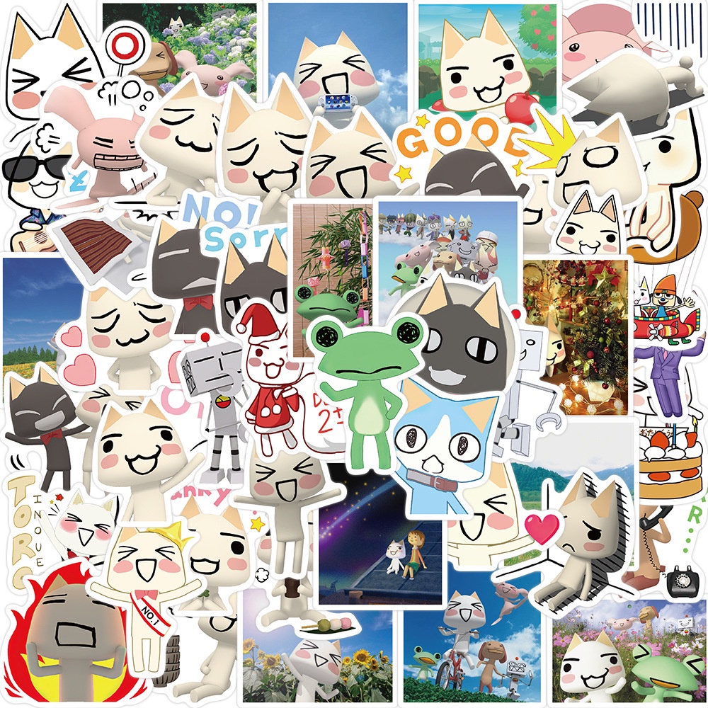 ชุดสติ๊กเกอร์ Inoue Toro ชุดสติ๊กเกอร์กราฟิตี้กันน้ำลายการ์ตูน, 50 แผ่น/ชุด