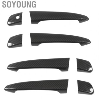 Soyoung Exterior Door Handle Cover  Clear Texture Wear Resistant Door Handle Panel  for Car