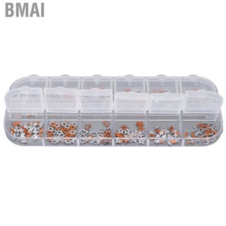 Bmai 12 Grids Nail Art Metal  Manicure Metallic Art