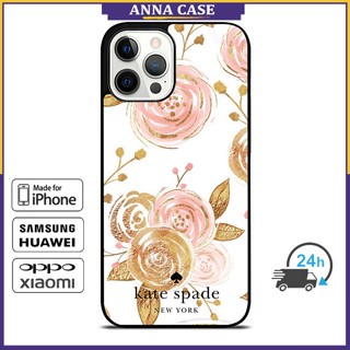 SAMSUNG เคสโทรศัพท์มือถือ ลายดอกไม้ KateSpade สําหรับ iPhone 234 14 Pro Max 13 Pro Max 12 Pro Max Note10 Plus S22 Ultra