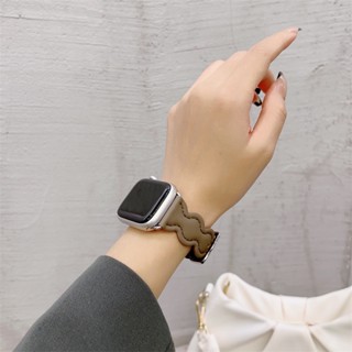 สายนาฬิกาข้อมือหนังแท้ สําหรับ Smart Watch Series 8 7 SE 6 5 4 3 2 Ultra iWatch Fish tail Band 42 44 มม. 38 40 41 มม. 45 49 มม.