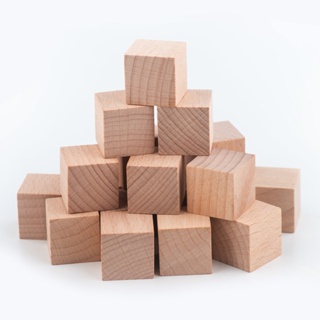 20/50 ชิ้น ธรรมชาติ ไม้สน แข็ง บล็อก ไม้ ลูกบาศก์ ปริศนา ทํา…