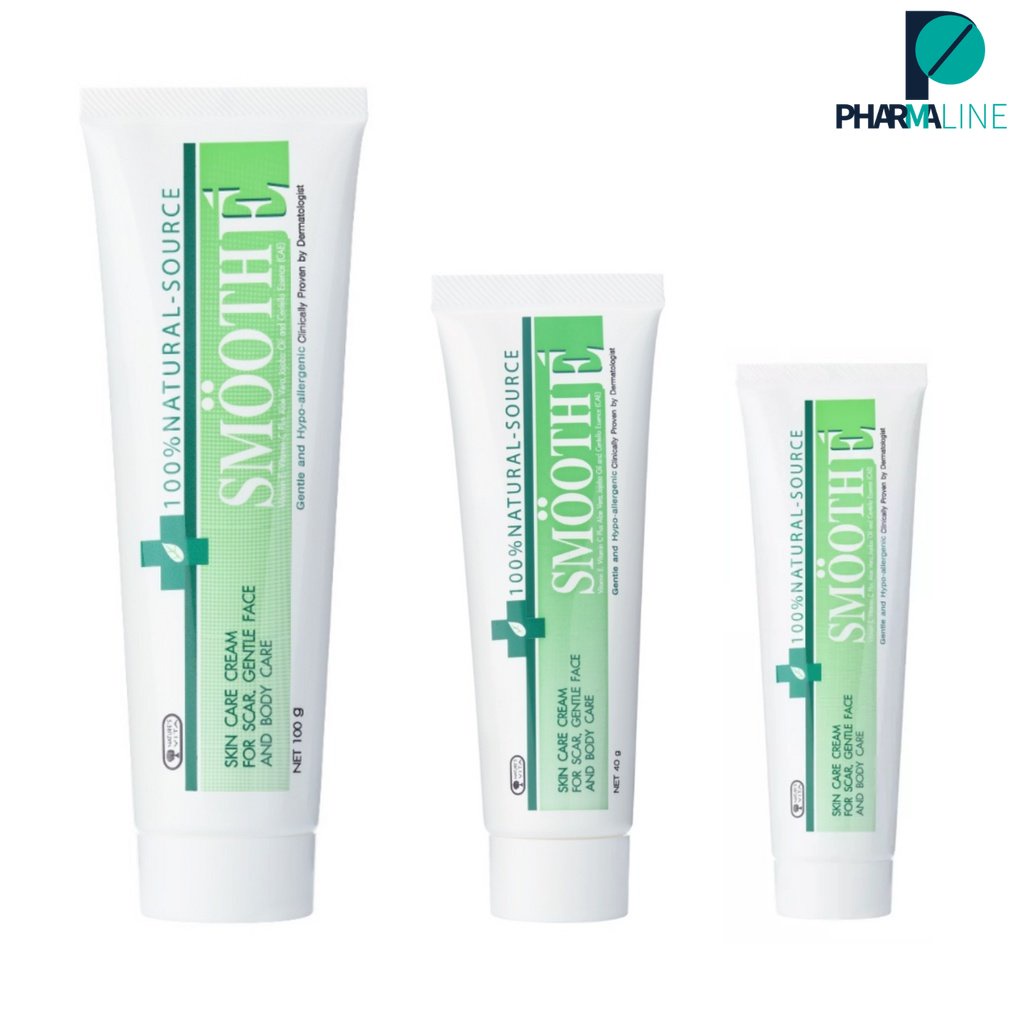 Smooth E Cream สมูทอีครีม 100% Vitamin E บำรุงผิว 40 g, 100 g. [PLine]