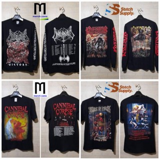 เสื้อยืดพิมพ์ลายแฟชั่นเสื้อยืด - SEPULTURA / NAILBOMB / EUROPE / CANNIBAL CORPSE / KREATOR / MORBID ANGEL / CRADLE OF FI