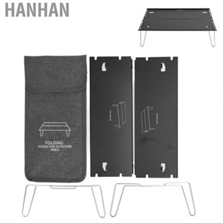 Hanhan Small Camping Table  Easy To Assemble Foldable Small Outdoor Table Rugged Construction Polished Edges  for Camping for Barbecue