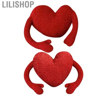 Lilishop Red Heart Pillow   Heart Pillow Easy Care Storage Decoration  for Living Room