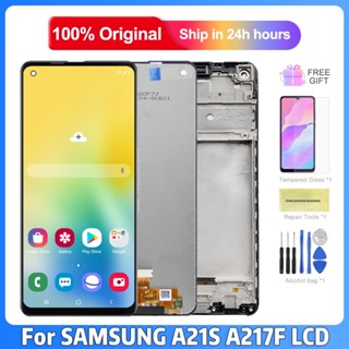 หน้าจอสัมผัส LCD A21s 6.5 นิ้ว พร้อมกรอบ สําหรับ Samsung Galaxy A21s Samsung A21s SM-A217F/DS