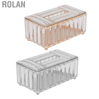 Rolan Tissues Box Gold Plating Process Fine Workmanship Simple Tissue Storage Box Home