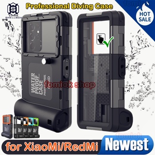 [SHELLBOX] Newest Upgrade Professional Diving Phone Case for XiaoMi RedMi Note 12/11 Pro Plus 10/9 ProMax 10s 9c 9a 9s 11t Casing 15M Underwater Super Waterproof Depth Cover