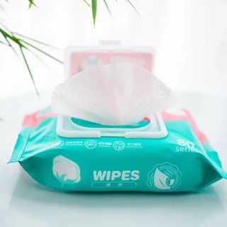 กระดาษทิชชู่เปียกสูตรน้ำบริสุทธิ์ ผ้านุ่มชุ่มชื่น ทิชชู่เปียก 40 แผ่น กระดาษเปียก Baby Wipes