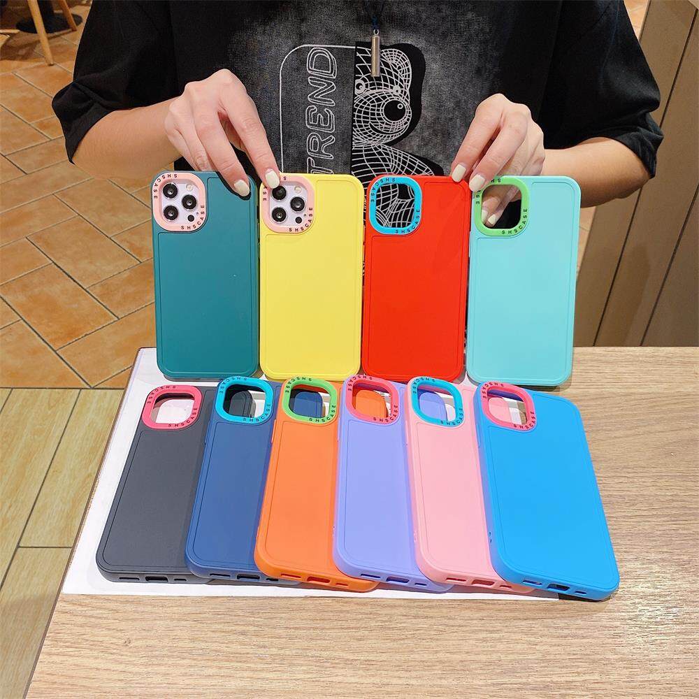 SC เคสใช้สำหรับไอโฟน ใช้สำหรับ iPhone 13 Pro Max 12 Pro Max TPU Case เคสซิลิโคน สีพื้น เคสโทรศัพท์มือถือซิลิโคน