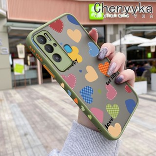 เคสโทรศัพท์มือถือ ซิลิโคน ขอบสี่เหลี่ยม กันกระแทก ลายการ์ตูนหัวใจ สีสันสดใส สําหรับ Tecno Pova 3 Pova Neo