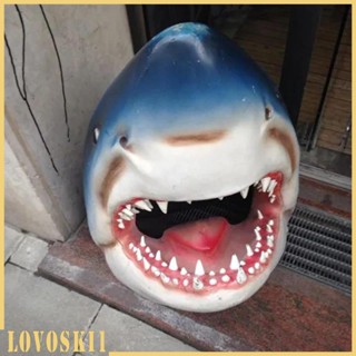 [Lovoski1] ฟิกเกอร์รูปปั้นหัวฉลาม สร้างสรรค์ สําหรับตกแต่งบ้าน สวนหลังบ้าน