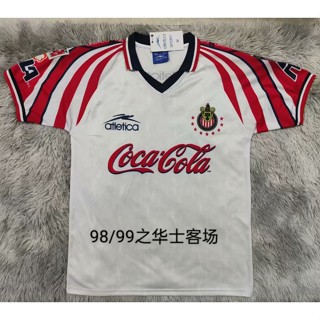 เสื้อกีฬาแขนสั้น ลายทีมชาติฟุตบอล Chivas Away 98-99 Jersey S-XXL ชุดเยือน สไตล์วินเทจ แห้งเร็ว สําหรับผู้ชาย