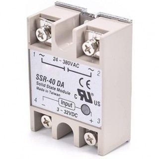 รีเลย์โซลิดสเตท 3-32V DC เป็น 24-380V AC 40A แบบเปลี่ยน