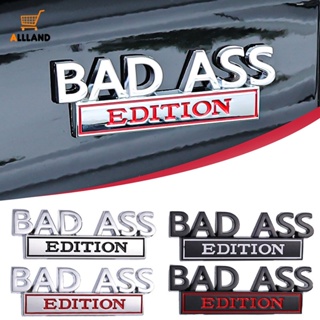 สติกเกอร์โลหะ มีกาวในตัว ลาย BAD ASS ภาษาอังกฤษ แบบสร้างสรรค์ สําหรับตกแต่งรถยนต์ รถบรรทุก ยานพาหนะ