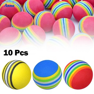 【Anna】Golf Balls 42mm EVA Foam Balls Golf Swing Training Indoor Practice Rainbow