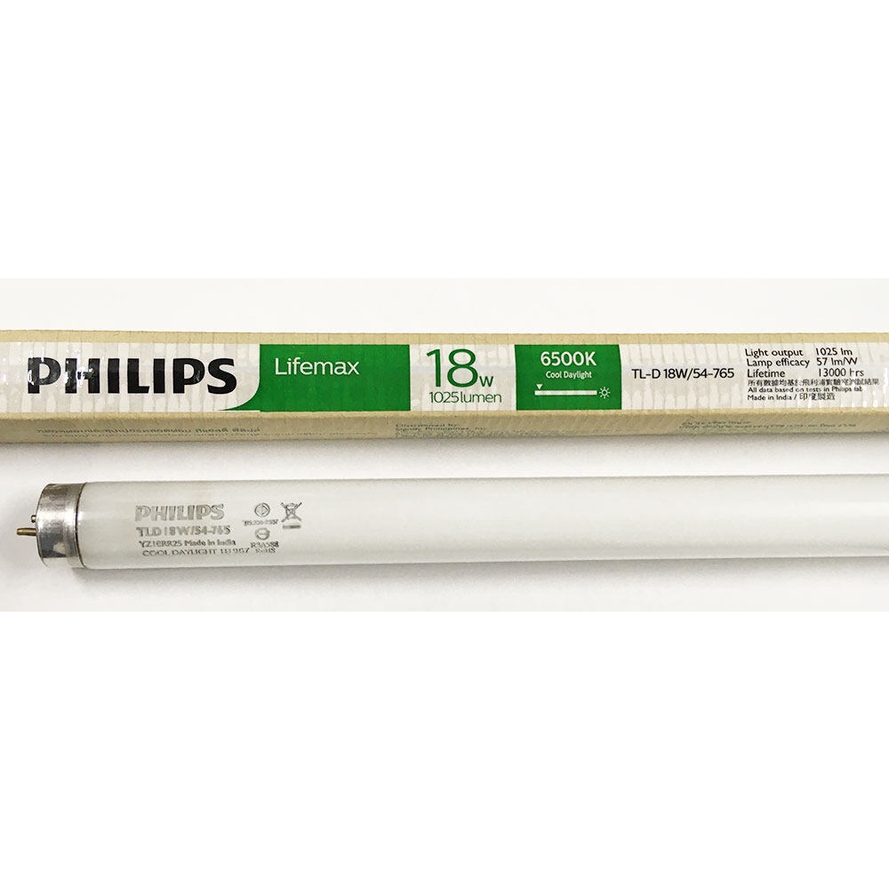 หลอดฟลูออเรสเซนต์ 60cm TLD18W/54-765เดย์ไลท์ ฟิลิปส์