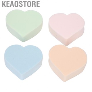 Keaostore 4Pcs Makeup Sponge Soft Heart Shape Wet Dry Use   Blender