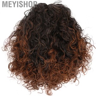 Meyishop Fake Hair Wig  Natural Look Fluffy Hair Wig High Temperature Synthetic Hair Lace Front Wig  for Parties