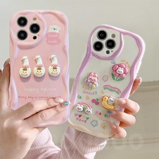 Vivo Y02 Y02S Y75 5G Y55 T1 Y16 Y15S Y15A 2021 Y01 Y91 Y93 Y95 Y91i Y91C Y1S Y85 Y51 2020 Y51A Y31 Y19 Y53S 4G V15 V21E 4G V9 Youth S1 Pro Cream Edge Cute 3D Flower Rainbow Rabbbit Duck Alpaca Girl Doll Cartoon Fine Hole Shockproof Soft Phone Case NY 07