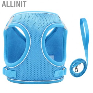 Allinit Pet Leash Harness Breathable Reflective  Vest with 360 Degree Rotating Traction Hook for Supplies N