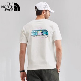 [พร้อมส่ง] เสื้อยืดคอกลม แขนสั้น ผ้าฝ้าย 100% พิมพ์ลาย The North Face ทรงหลวม สําหรับผู้ชาย