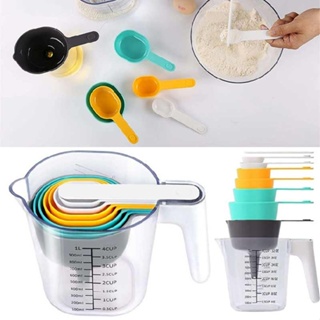 New 9pcs Measuring Cups &amp; Spoons Set For Baking Cooking Kitchen Tool Stackable