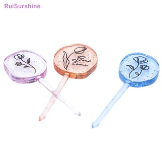 Ruisurshine ใหม่ ส้อมพลาสติกใส เกรดอาหาร สําหรับเด็ก 8 ชิ้น